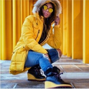 Pajar Winter Jacket Yellow Ava Parka Snow
Puffer Jacket Goose Down Size Medium